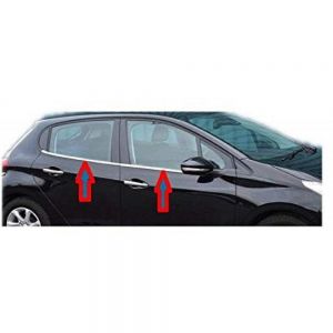 Car Window Lower Garnish Stainless Steel Chrome Finish Exterior for Elantra Fluidic